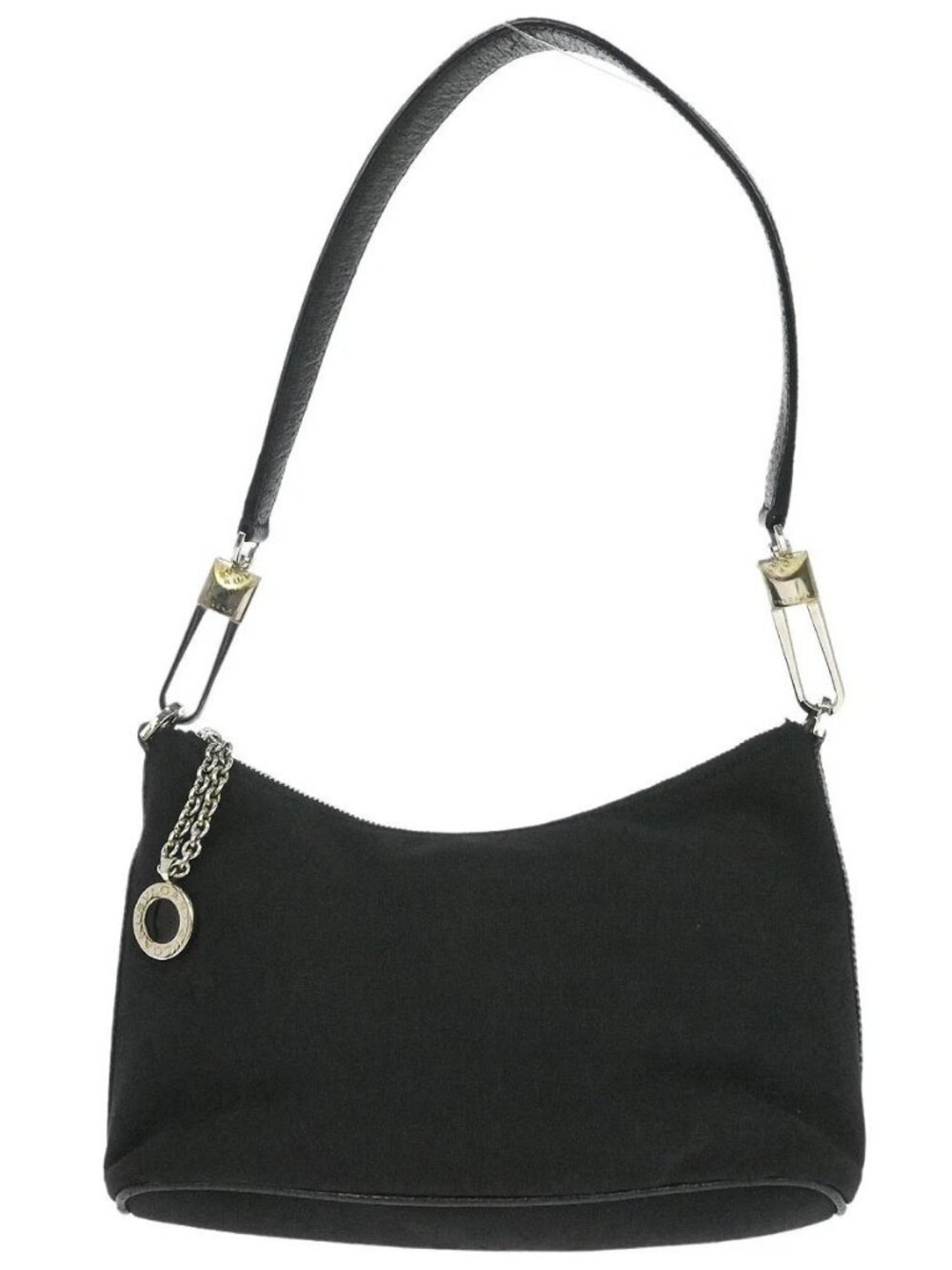 Bvlgari Black Canvas Logomania Handbag APEBER 156002